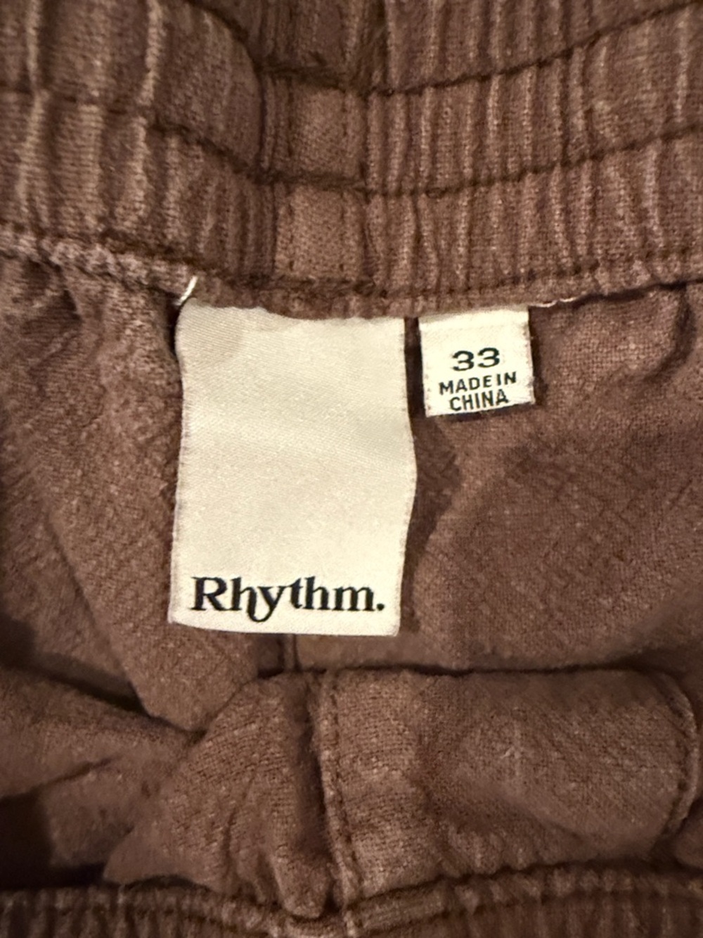 Rhythm Drawstring Shorts Vintage Y2K Inspired Brown Skate Surf Size 33 - Picture 2 of 7